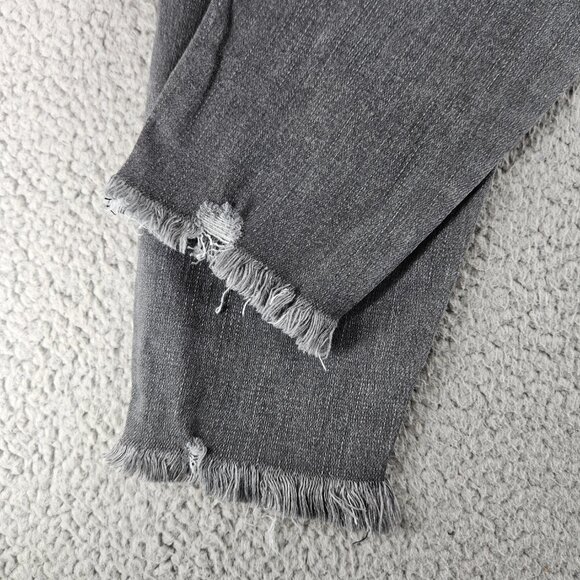 Kancan Jeans Womens 31 (33x27) Gray Skinny High Rise Raw Hem - Picture 16 of 16
